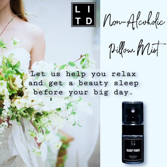 Non-Alcoholic Pillow Mist, Beauty Sleep, wedding day, Wedding Expo Sponsor