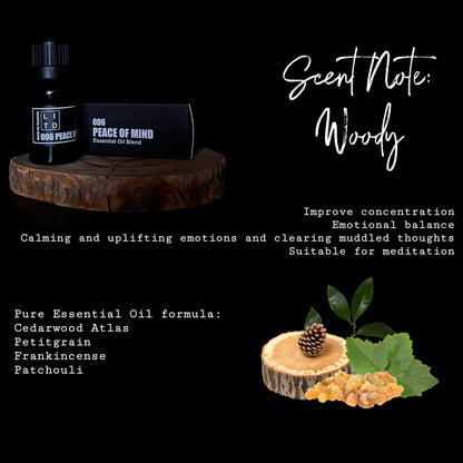 WOODEN DIFFUSER - "MOUNTAIN" + ESSENTIAL OIL BLEND SET